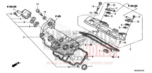CYLINDER HEAD COVER VFR1200XDC de 2012